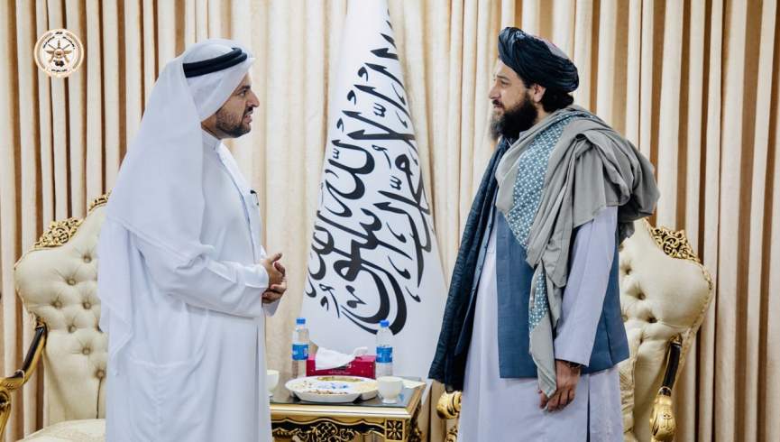 سرپرست وزارت دفاع گروه طالبان با وزیر دولت قطر دیدار کرد