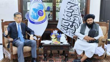 سرپرست وزارت معادن گروه طالبان با سفیر چین دیدار کرد