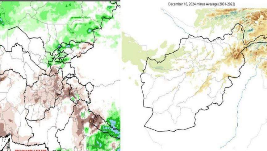 افغانستان شاهد کسر شدید بارندگی در سال جاری می‌باشد